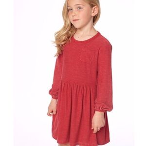Chaser red sweatshirt dress